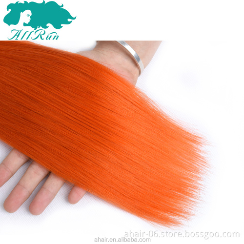 beaudiva orange brazilian hair coloring hot selling 1pc brazilian hair weave bundles 100% human hair shedding free